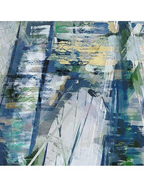 Pintura Paisaje de puente técnica mixta Cuadros Jr