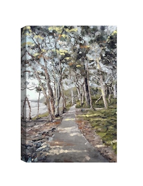 Pintura Camino del rio técnica mixta Cuadros Jr