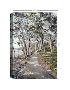 Pintura Camino del rio técnica mixta Cuadros Jr