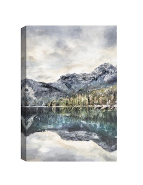 Pintura Reflexiones sobre el lago técnica mixta Cuadros Jr