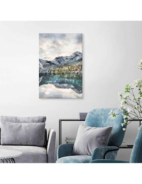 Pintura Reflexiones sobre el lago técnica mixta Cuadros Jr