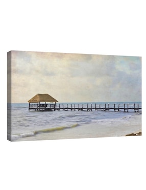 Pintura Muelle de paraíso técnica mixta Cuadros Jr Costa