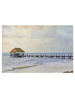 Pintura Muelle de paraíso técnica mixta Cuadros Jr Costa