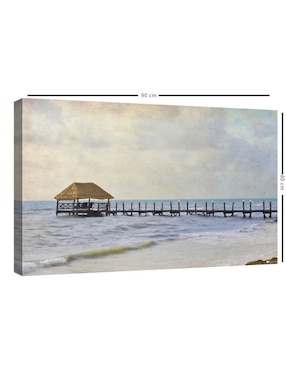 Pintura Muelle de paraíso técnica mixta Cuadros Jr Costa