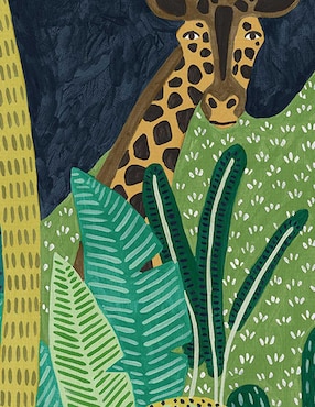 Pintura Tropical Okapi técnica mixta Cuadros Jr Animales