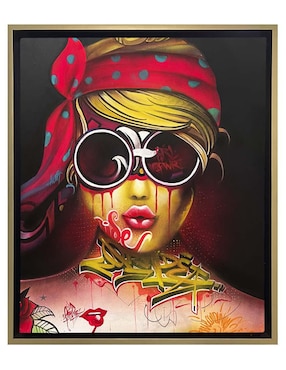 Pintura Rill Vibe técnica mixta Lune Art Gallery Popart