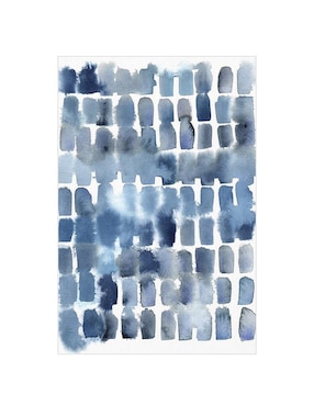 Pintura Bloques de lavado azul técnica mixta Cuadros Jr Abstracto