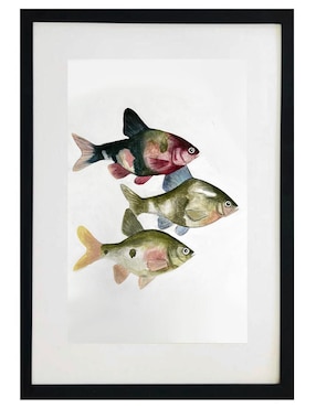 Pintura Peces en el río técnica acrílico Lune Art Gallery Animalart