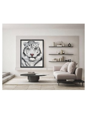 Pintura Tigre Blanco técnica mixta Lune Art Gallery Animalart