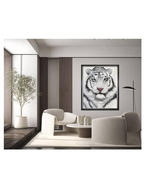 Pintura Tigre Blanco técnica mixta Lune Art Gallery Animalart