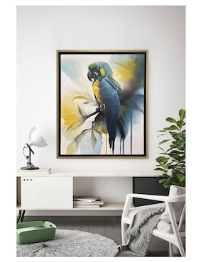 Pintura Perico técnica mixta Lune Art Gallery Animalart