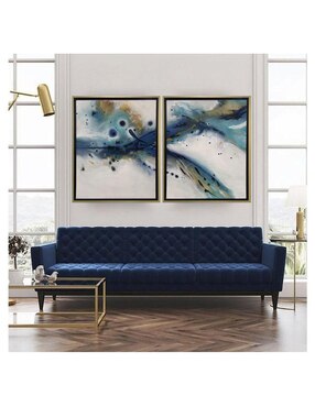 Set pinturas Díptico 4 Vistas Azul técnica acrílico Lune Art Gallery Dípticos