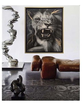 Pintura Feroz técnica mixta Lune Art Gallery AnimalArt