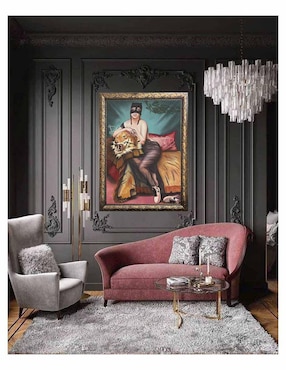 Pintura Keket en su sillón técnica óleo Lune Art Gallery La verdadera cara de Keket
