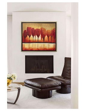 Pintura Bosque Rojo técnica acrílico Lune Art Gallery Paisajes