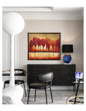 Pintura Bosque Rojo técnica acrílico Lune Art Gallery Paisajes