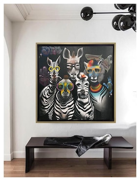 Pintura Intellectual Zebras técnica acrílico Lune Art Gallery AnimalArt