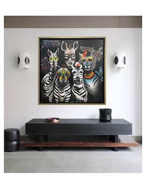 Pintura Intellectual Zebras técnica acrílico Lune Art Gallery AnimalArt