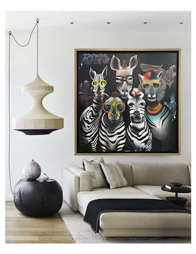 Pintura Intellectual Zebras técnica acrílico Lune Art Gallery AnimalArt