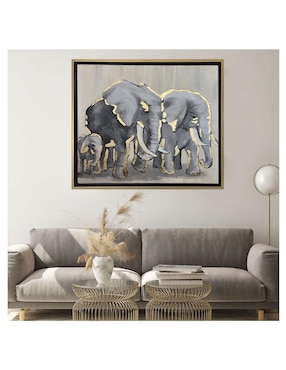 Pintura Family Elephant técnica acrílico Lune Art Gallery AnimalArt