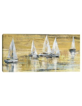 Pintura Vela de Oro técnica mixta Cuadros Jr Costa
