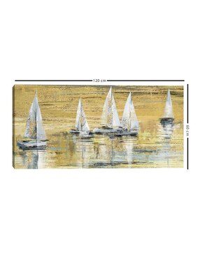 Pintura Vela de Oro técnica mixta Cuadros Jr Costa
