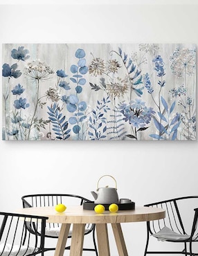 Pintura Sueño de la pradera azul técnica mixta Cuadros Jr Floral