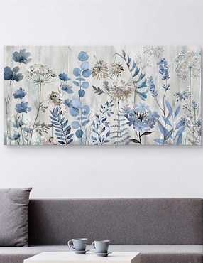 Pintura Sueño de la pradera azul técnica mixta Cuadros Jr Floral