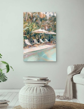 Pintura Piscina técnica mixta Cuadros Jr Costa
