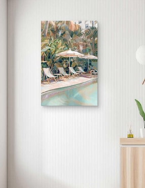 Pintura Piscina técnica mixta Cuadros Jr Costa