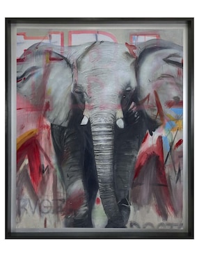 Pintura Save Me Elephant técnica acrílico Lune Art Gallery Animalart