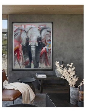Pintura Save Me Elephant técnica acrílico Lune Art Gallery Animalart