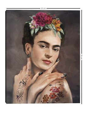 Pintura Frida tatuada técnica mixta Cuadros Jr Moderno