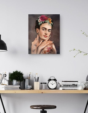Pintura Frida tatuada técnica mixta Cuadros Jr Moderno