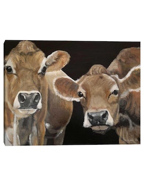 Pintura Hola Vacas técnica mixta Cuadros Jr Animales