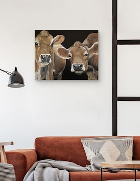 Pintura Hola Vacas técnica mixta Cuadros Jr Animales