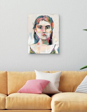 Pintura Cara a Cara I técnica mixta Cuadros Jr Moderno