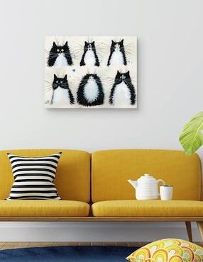 Pintura Esmoquin Gatos técnica mixta Cuadros Jr Animales