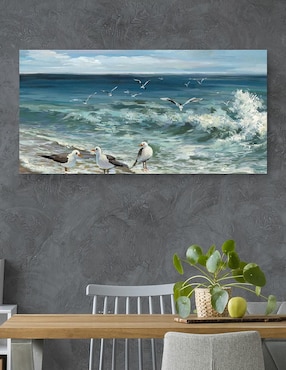 Pintura Aves Playeras II técnica mixta Cuadros Jr Costa
