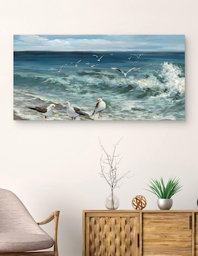Pintura Aves Playeras II técnica mixta Cuadros Jr Costa