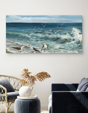 Pintura Aves Playeras II técnica mixta Cuadros Jr Costa