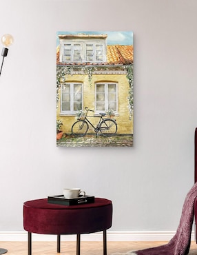 Pintura La Bicicleta técnica mixta Cuadros Jr Paisaje