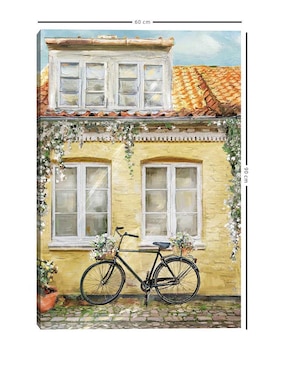 Pintura La Bicicleta técnica mixta Cuadros Jr Paisaje