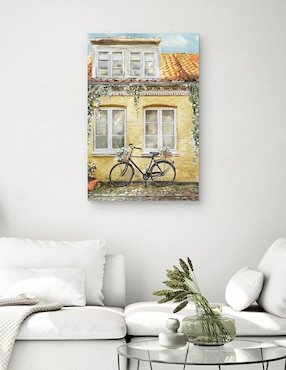 Pintura La Bicicleta técnica mixta Cuadros Jr Paisaje