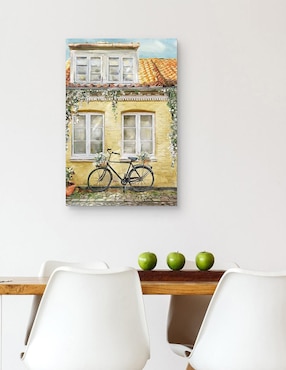 Pintura La Bicicleta técnica mixta Cuadros Jr Paisaje