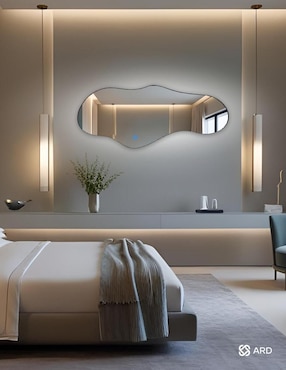 Espejo irregular Ard Decorativo de pared con luz led Luminous Cloud