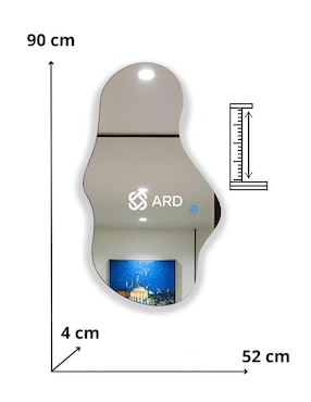 Espejo irregular Ard Decorativo de pared con luz led Luminous Cloud