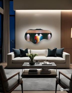 Espejo irregular Ard Decorativo de pared con luz led Luminous Cloud
