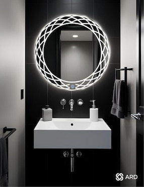 Espejo redondo Ard para baño con luz led Luminous Glass Mirage