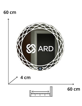 Espejo redondo Ard para baño con luz led Luminous Glass Mirage